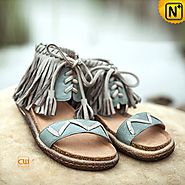 Leather Flat Sandals CW305228 - cwmalls.com