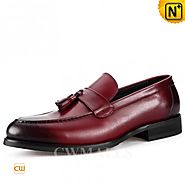 CWMALLS® Men Leather Loafers with Tassel CW716038