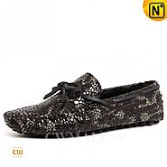 CWMALLS® Designer Leather Embossed Moccasins CW707010