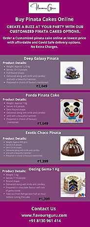 Order Now! Pinata Cake Online at Flavours Gguru