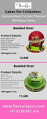 Order Now! 100% Eggless Online Cakes For Cricketers in Delhi