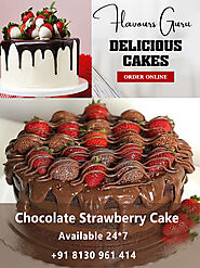 Order Strawberry Cakes Online Flavours Guru In Gurgaon, Delhi NCR