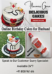 Order Online Husband Birthday Cake in Delhi NCR From Flavours Guru