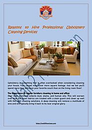 Reasons to hire professional upholstery cleaning services