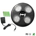 UCtech 4-Light Rechargeable LED Umbrella Light -4 X AA rechargeable Battery Operated and 5V AC, 500mA specialized cha...