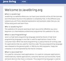 Learn Java Online: Free Java Tutorials | Javastring.org