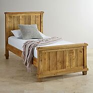 Buy Lakshmi wooden single bed made of Mango wood online