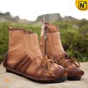 Womens Handmade Leather Ankle Boots Shoes CW305021