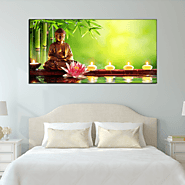Multicolor Printed Meditating Buddha Framed Wall Art – DecoreMantra
