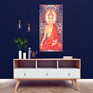 Gautam Buddha Meditation Abstract Natural Big Wall Painting – DecoreMantra