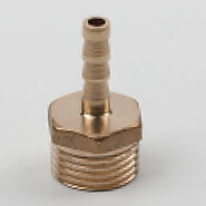 Threaded brass hose fitting straight - Threaded brass hose fitting straight