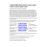 +1-806-223-0858 Lufthansa Airlines customer support number | customer support number