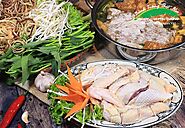 Lẩu riêu cua gà - Bánh tráng thịt heo Phú Cường