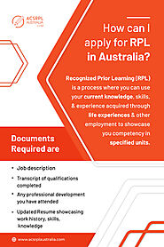 How to apply for RPL in Australia?