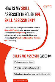 How skill assessed through RPL Skill Assessment