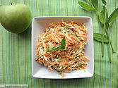 Carrot Apple Mint Slaw with Yogurt Honey Dressing