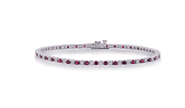 Style # B4101-2RWG 2.88 ctw. WHITE GOLD RUBY & DIAMOND TENNIS BRACELET