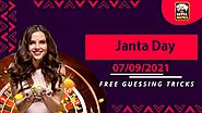 Janta Day Matka Guessing Today 07-09-2021 | Open, Jodi, Panna Janta Day Results