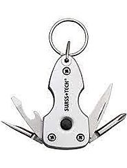 Swiss+Tech Silver 7-in-1 Key Ring Multitool