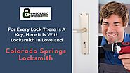 Get Professional Locksmith In Loveland At Colorado Springs Locksmith