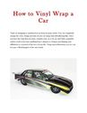 How to Vinyl Wrap a Car