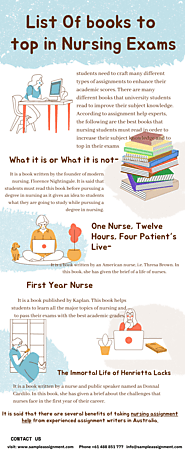 List of books to top in nursing Exams