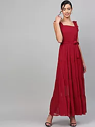 Solid Tiered Maxi Dress