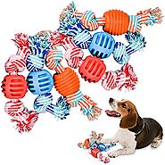 Dog Chew Toys for Puppies Teething, 6 Pack Dog Rope Toys for Playtime and Teeth Cleaning,Indestructible Dog Toys with...