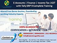 Online E-Accounting, E-GST, E-Income Tax, Balance Sheet & Tally ERP 9 Training Course