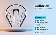 Mivi Collar 2B Wireless Earphones, Bluetooth Earphones with mic, Fast Charging, Powerful Bass, HD Sound and Made in I...