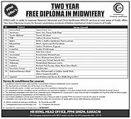 Free Midwifery Diploma 2021-22 PPHI Sindh - EmployeesPortal