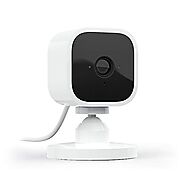 Blink Mini – Compact indoor plug-in smart security camera, 1080 HD video, night vision, motion detection, two-way aud...