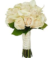 Roses and Calla Lily Wedding Bouquet – Gifts & Flowers Delivered