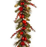 Decoris Red Bauble Garland Christmas Decor by Online