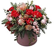 Mix Roses Christmas Box | Christmas Gifts