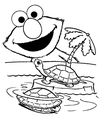 cute turtle coloring pages on