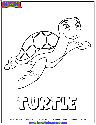 Turtle Swimming Coloring Page | H & M Coloring Pages