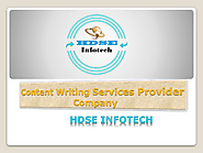 Content Writing Services Provider Company