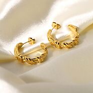 Explore Gold Crescent Moon Hoop Earrings Collection