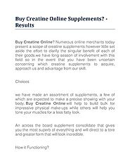 Buy Creatine Online in India and get Results