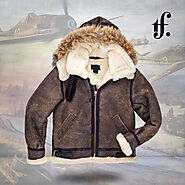 B-3 Hooded Sheepskin Leather Bomber Jacket - Tapfer Enterprises