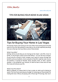 Tips For Buying Your Home In Las Vegas