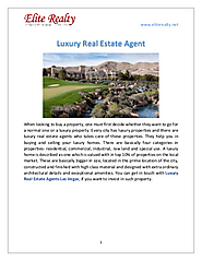 Luxury Real Estate Agent