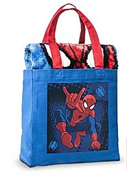 SPIDERMAN Throw-in-a-Bag Gift Set - Spiderman Throw and Tote Set