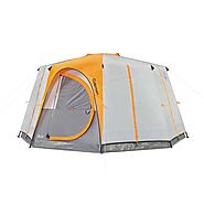 Coleman Octagon 98 8-Person Full Rainfly Tent, Gray/Orange