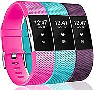 Sounce Pack of 3 Belts/Straps Compatible for Fitbit Charge2 Bands Watch Straps Set of 3 Large : Amazon.in: Clothing &...