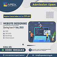 Website at https://www.apexlearning.pk/courses/web-designing/