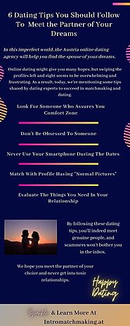 Intro Matchmaking — 6 Dating Tips You Should Follow To Meet the...