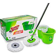 Scotch-Brite 2-in-1 Bucket Spin Mop (Green, 2 Refills) : Amazon.in: Home Improvement