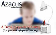 Buy Azacus Chargeable Table Lamp for Study with Organiser, Phone Holder, Night Light, Pen Stand, Reading Lamp 2200mAh...